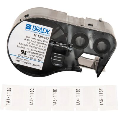 Etiquetas de vinil autoadesivas Brady B-427 - Impressoras Etiquetas de vinil autoadesivas Brady B-427 - Impressoras