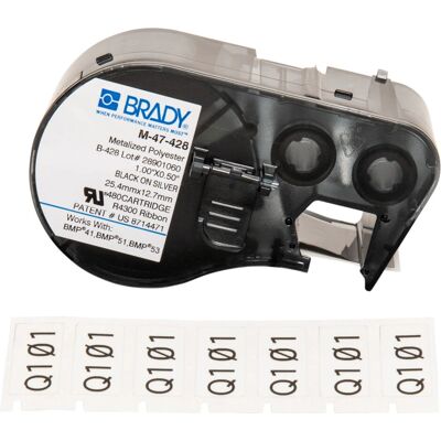 Étiquette d'imprimante Brady M-47-428 - Autocollante, Durable, Industrielle - Publicité Étiquette d'imprimante Brady M-47-428 - Autocollante, Durable, Industrielle - Publicité