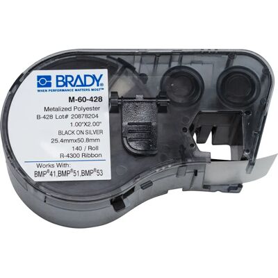 Brady M-60-428 Etiqueta de impressora cinza auto-adesiva - Tipo de impressora Brady M-60-428 Etiqueta de impressora cinza auto-adesiva - Tipo de impressora