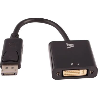 Adapter V7 V7 z DisplayPort na DVI - 0,2 m Czarny Adapter V7 V7 z DisplayPort na DVI - 0,2 m Czarny