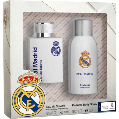 Set Profumi Real Madrid - Eau de Toilette Uomo, 100ml + Deodorante 150ml Set Profumi Real Madrid - Eau de Toilette Uomo, 100ml + Deodorante 150ml