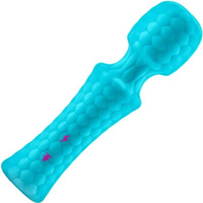 Femmefunn Ultra Wand Mini-Turchese - Vibratore, Impermeabile, 21 Modalità Femmefunn Ultra Wand Mini-Turchese - Vibratore, Impermeabile, 21 Modalità