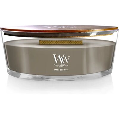 WoodWick Ellipse Zand & Drijfhout Geurkaars - Geurkaars WoodWick Ellipse Zand & Drijfhout Geurkaars - Geurkaars
