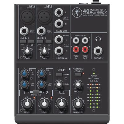 Mackie 402VLZ4 - 4 Channel Mixer - Professional Audio Equipment Mackie 402VLZ4 - 4 Channel Mixer - Professional Audio Equipment
