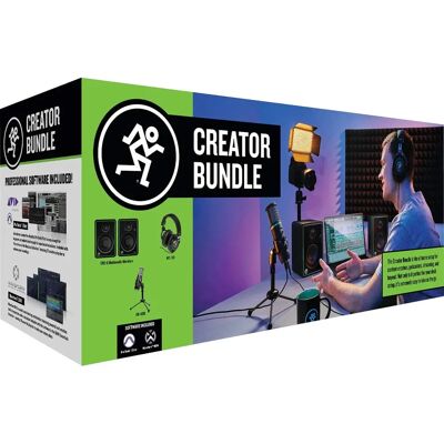 Paquete Creator de Mackie - Micrófono, Monitores, Auriculares - Calidad de estudio Paquete Creator de Mackie - Micrófono, Monitores, Auriculares - Calidad de estudio