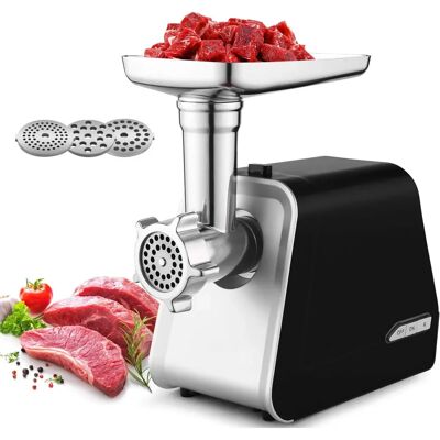 COOCHEER Macinacarne - Multifunzionale 3-in-1 con Piastre in Acciaio Inox COOCHEER Macinacarne - Multifunzionale 3-in-1 con Piastre in Acciaio Inox