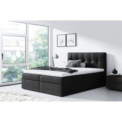 Fun Moebel - CARMEN - 140x200cm - Schwarz - Boxspringbett Fun Moebel - CARMEN - 140x200cm - Schwarz - Boxspringbett