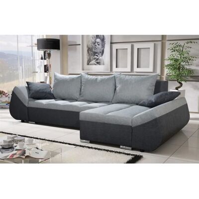 Fun Moebel - KLEO - Anthrazit-Hellgrau - Ottomane Rechts - Sofa bed Fun Moebel - KLEO - Anthrazit-Hellgrau - Ottomane Rechts - Sofa bed