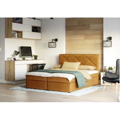 FUN MOEBEL - MILTON - 160x200cm - Gelb - Boxspring bed FUN MOEBEL - MILTON - 160x200cm - Gelb - Boxspring bed