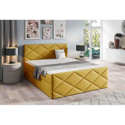 Fun Moebel - KOSMOS - 120x200cm - Gelb - 2 Bettkästen - Boxspringbett Fun Moebel - KOSMOS - 120x200cm - Gelb - 2 Bettkästen - Boxspringbett