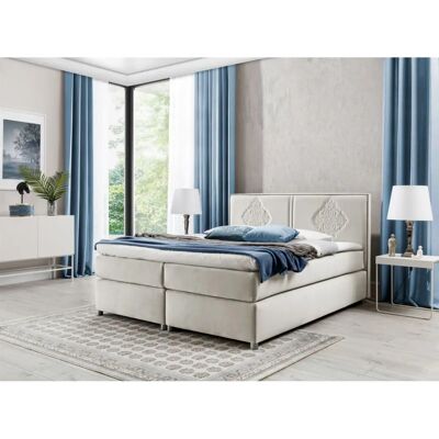 Fun-Möbel - DAMIANO DELUX - Beige - 200x200 - Boxspringbett Fun-Möbel - DAMIANO DELUX - Beige - 200x200 - Boxspringbett