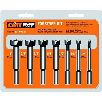 Set di punte CMT 537.000.07 - Forstner 7 pz, 3/8'' L=90 Set di punte CMT 537.000.07 - Forstner 7 pz, 3/8'' L=90