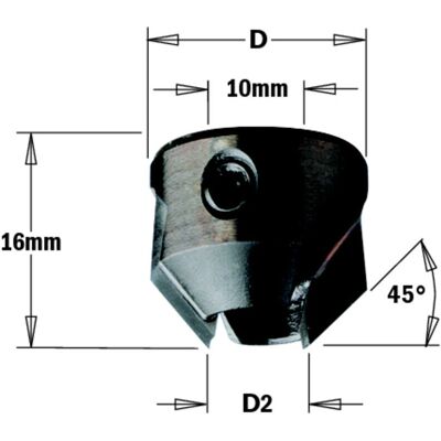 CMT ORANGE TOOLS - 315.200.11 - 45° - L16 - D20 - Avellantador CMT ORANGE TOOLS - 315.200.11 - 45° - L16 - D20 - Avellantador