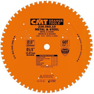 CMT Lama X Materiali Ferrosi-pvc Hw 254x2.2/1.8x15.87 Z60 Fwf 226.060.10 - Sierra Circular CMT Lama X Materiali Ferrosi-pvc Hw 254x2.2/1.8x15.87 Z60 Fwf 226.060.10 - Sierra Circular