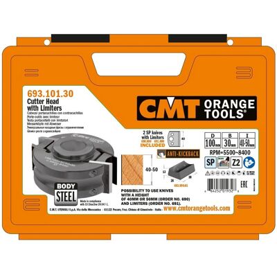 CMT ORANGE TOOLS Fräserkopf - Verstellbar, Stahl, 100x40x30 - Fräserkopf CMT ORANGE TOOLS Fräserkopf - Verstellbar, Stahl, 100x40x30 - Fräserkopf