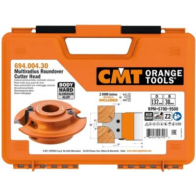 CMT ORANGE TOOLS 694.004.30 Konvexer Multiradius-Kopf - Fräserkopf CMT ORANGE TOOLS 694.004.30 Konvexer Multiradius-Kopf - Fräserkopf