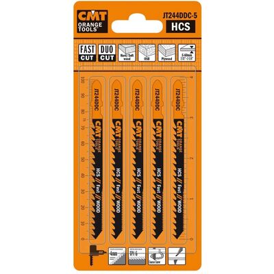 CMT JT244DDC-5 Orange/Schwarz 5 Sägeblätter für Stichsäge - Holzschnitt CMT JT244DDC-5 Orange/Schwarz 5 Sägeblätter für Stichsäge - Holzschnitt