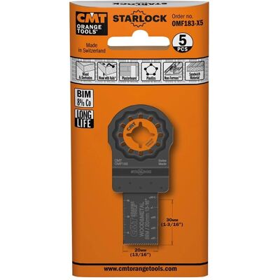 CMT OMF183-X5 20mm Sägeblatt für Holz & Nägel - Langlebig CMT OMF183-X5 20mm Sägeblatt für Holz & Nägel - Langlebig