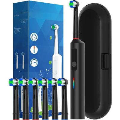 Aucun Electric Rotating Toothbrush - Rechargeable with 6 Heads Aucun Electric Rotating Toothbrush - Rechargeable with 6 Heads