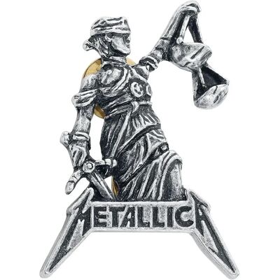Metallica Justice For All Hopeanvärinen Unisex Pin Badge Metallica Justice For All Hopeanvärinen Unisex Pin Badge