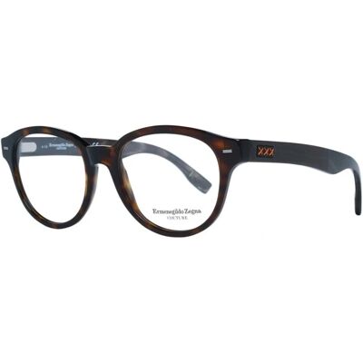 Ermenegildo Zegna Bruine ronde kunststof bril - Montuur Ermenegildo Zegna Bruine ronde kunststof bril - Montuur
