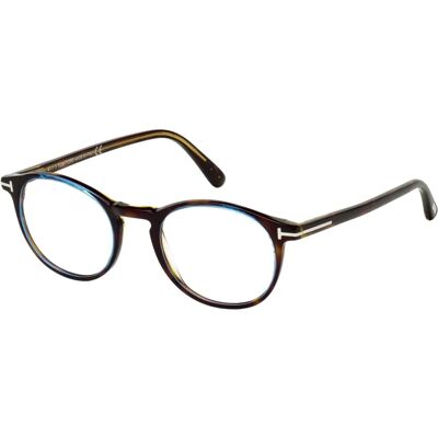 Tom Ford FT5294 Brown Unisex Optical Frame - Round Tortoiseshell - Eyeglasses Tom Ford FT5294 Brown Unisex Optical Frame - Round Tortoiseshell - Eyeglasses