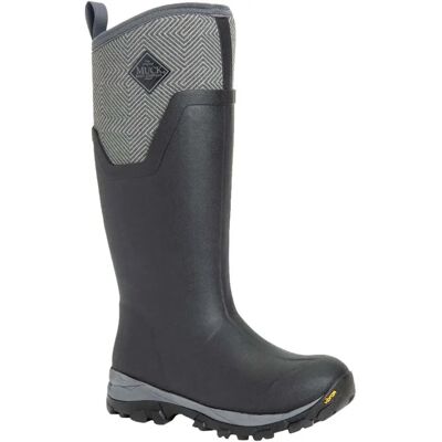 Muck Boots Arctic Ice Mid AGAT Rubber black grey geometric Muck Boots Arctic Ice Mid AGAT Rubber black grey geometric