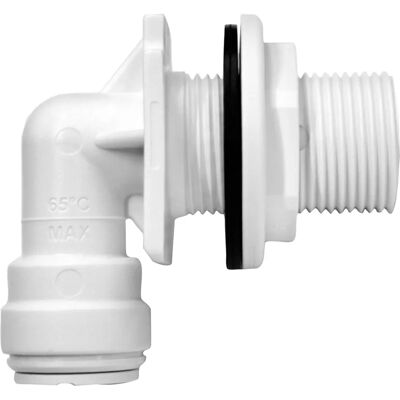 John Guest - Bulkhead Elbow - 15mm - 3/4in - Elbow fitting John Guest - Bulkhead Elbow - 15mm - 3/4in - Elbow fitting