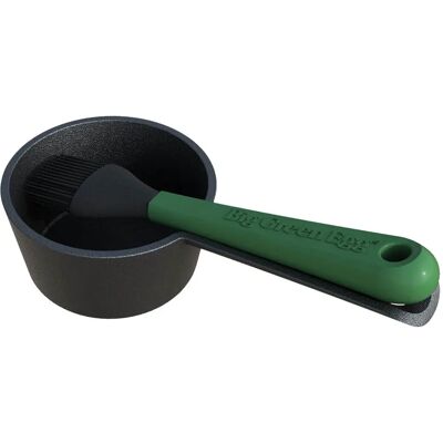 Big Green Egg 117663 Pentola in Ghisa per Salsa con Pennello - Accessorio BBQ Big Green Egg 117663 Pentola in Ghisa per Salsa con Pennello - Accessorio BBQ