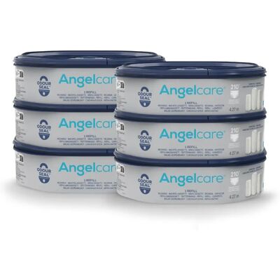 Angelcare Dunkelweiß 6er-Pack Windeleimer Angelcare Dunkelweiß 6er-Pack Windeleimer