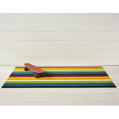Chilewich Bold Stripe Türmatte - Innen/Außen - 46x71cm - Silber/Schwarz - Türmatte Chilewich Bold Stripe Türmatte - Innen/Außen - 46x71cm - Silber/Schwarz - Türmatte