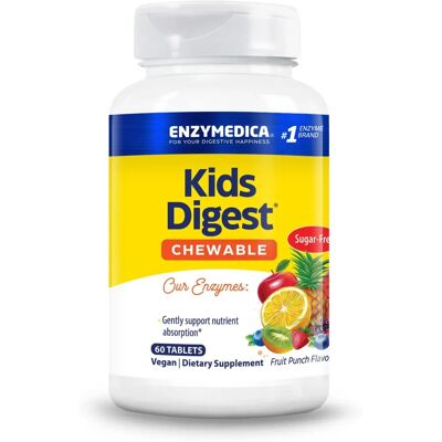 Enzymedica Kids Digest - Fruit Punch Chewable Dietary Supplement Enzymedica Kids Digest - Fruit Punch Chewable Dietary Supplement