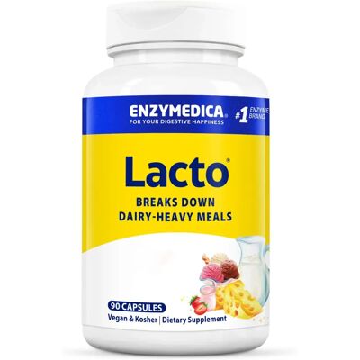 Enzymedica Lacto - Dairy Digestion Support - 90 Capsules Enzymedica Lacto - Dairy Digestion Support - 90 Capsules
