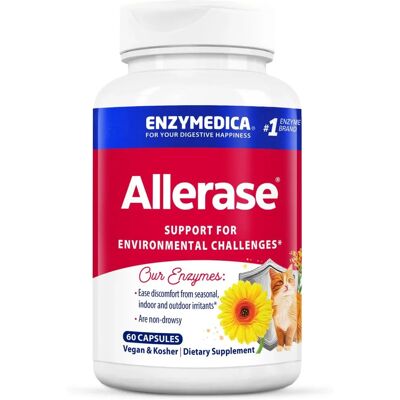 Enzymedica Allerase 60 kapsułek - Wsparcie układu oddechowego Enzymedica Allerase 60 kapsułek - Wsparcie układu oddechowego