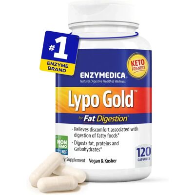 Enzymedica Lipo Gold - Optimize Fat Digestion - 120 Capsules Enzymedica Lipo Gold - Optimize Fat Digestion - 120 Capsules