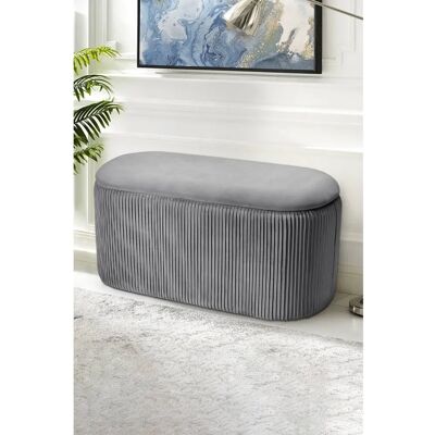 Living and Home - Maliyah - Grey - One Size - Ottoman Living and Home - Maliyah - Grey - One Size - Ottoman