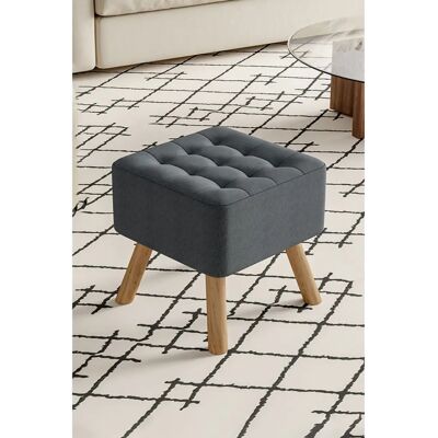 Living and Home - Germain Square - Grey - Ottoman Living and Home - Germain Square - Grey - Ottoman