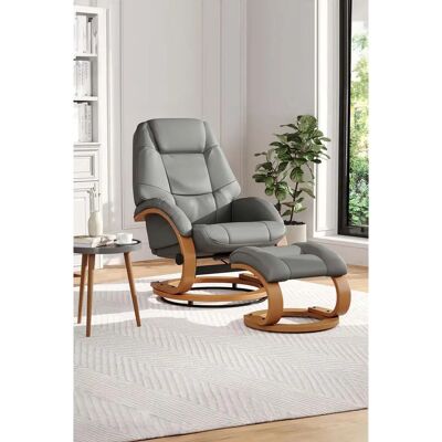 Unknown - Contemporary Recliner - Grey - One Size - Recliner Unknown - Contemporary Recliner - Grey - One Size - Recliner