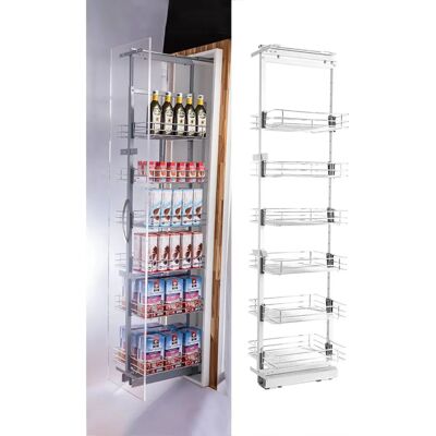 Livingandhome - 6-Tier Pull-out Basket - Silver - Storage Livingandhome - 6-Tier Pull-out Basket - Silver - Storage
