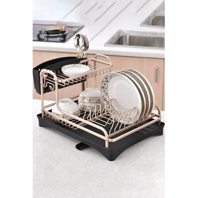 Unknown - 2-Tier Dish Rack - Black - Dish Rack Unknown - 2-Tier Dish Rack - Black - Dish Rack