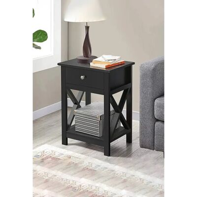 Unknown Bedside Table - Black - One Size - Wood - Bedside Table Unknown Bedside Table - Black - One Size - Wood - Bedside Table