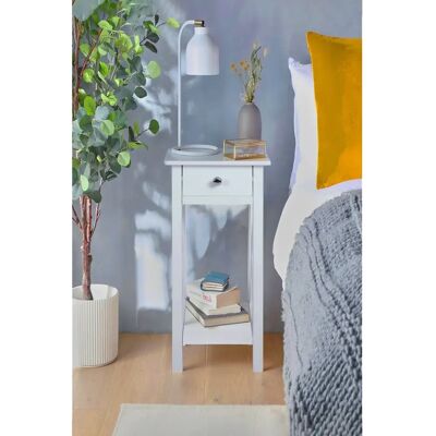 Generic - Living Home 1-Drawer Slim Table - White - Side Table Generic - Living Home 1-Drawer Slim Table - White - Side Table