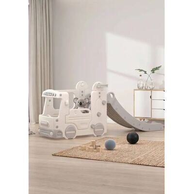Livingandhome - Bus Slide - Grey - 2-in-1 - Slide Livingandhome - Bus Slide - Grey - 2-in-1 - Slide
