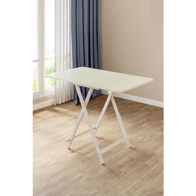 Livingandhome - 100x60 Folding Wood - White - Dining Table Livingandhome - 100x60 Folding Wood - White - Dining Table