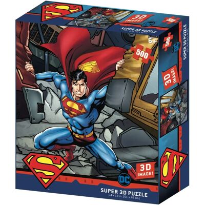 DC Comics Superman 3D Lenticular 500pc Jigsaw Puzzle DC Comics Superman 3D Lenticular 500pc Jigsaw Puzzle