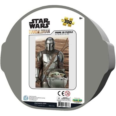 MNS Star Wars: The Mandalorian - Puzzle lenticolare Mando e Grogu - 300 pezzi - 46x31 cm MNS Star Wars: The Mandalorian - Puzzle lenticolare Mando e Grogu - 300 pezzi - 46x31 cm