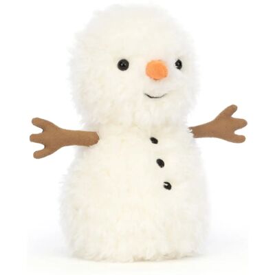 Jellycat Little Snowman - Soft Toy, White, 18x10cm - Festive Cuddle Gift Jellycat Little Snowman - Soft Toy, White, 18x10cm - Festive Cuddle Gift