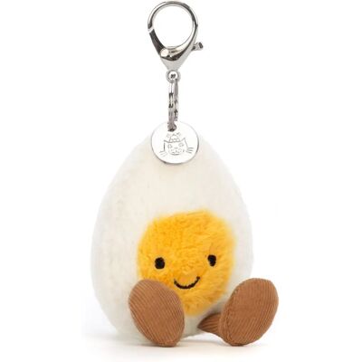Jellycat Amuseables Happy Boiled Egg Nøkkelring - Nøkkelring, Gul & Hvit Jellycat Amuseables Happy Boiled Egg Nøkkelring - Nøkkelring, Gul & Hvit
