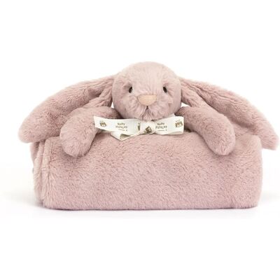 Jellycat Bashful Luxe Bunny Rosa Couverture - Doudou de luxe Jellycat Bashful Luxe Bunny Rosa Couverture - Doudou de luxe