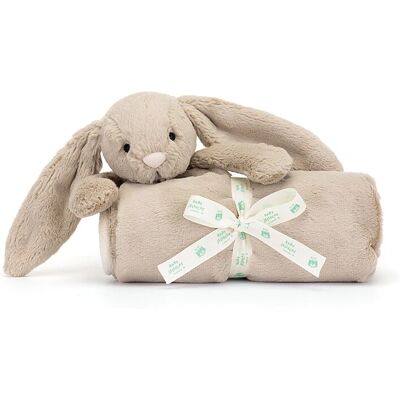 Jellycat Bashful Bunny Blankie - Beige - Soft Recycled Fabric Jellycat Bashful Bunny Blankie - Beige - Soft Recycled Fabric